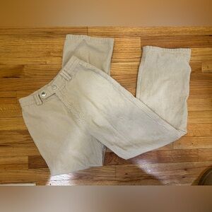 Beige Corduroy Pants high wasted